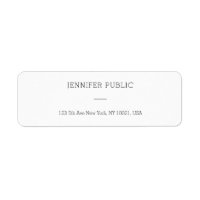 Minimaliste moderne Simple Modèle Adresse de retou
