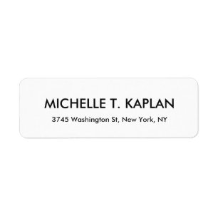 Étiquette Minimaliste noir et blanc simple élégant moderne