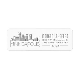Étiquette Minneapolis a stylisé l'horizon