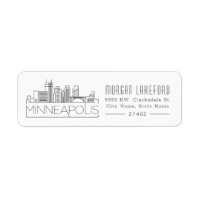 Minneapolis Stylisé Skyline |