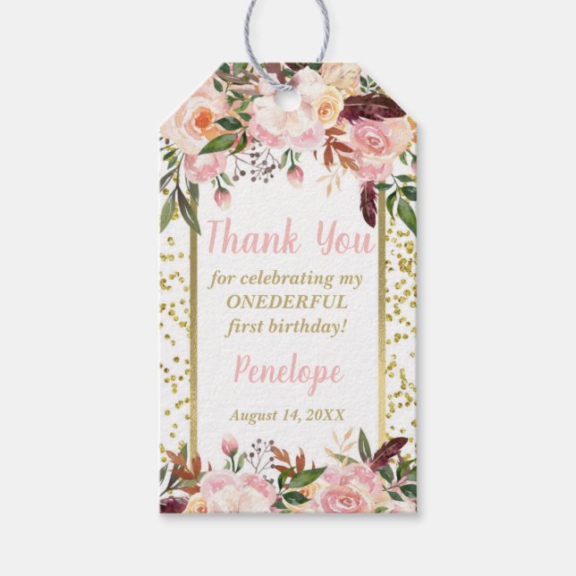 Étiquette Miss ONEderful Favor (Devant)