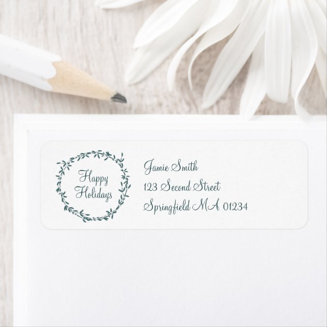 Étiquette Mistletoe with Personalized Message (En situation)