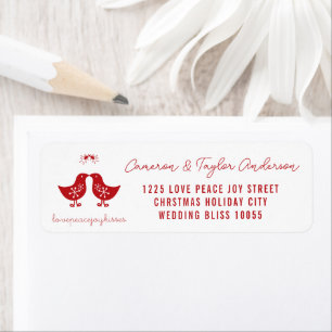 Étiquette Mistletoes Kissks Holiday Mariage Adresse