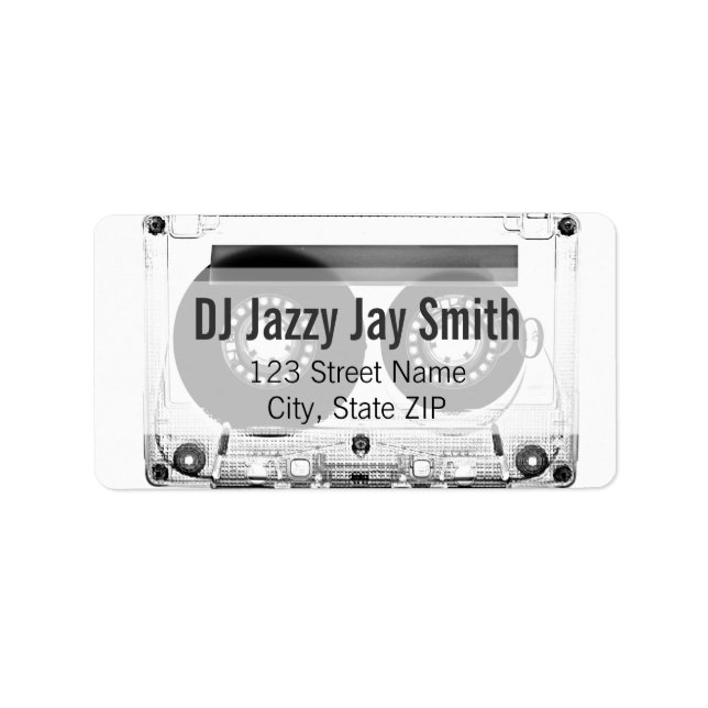 Étiquette Mixtape (Étiquette de adresse ou carte d'appel) (Devant)