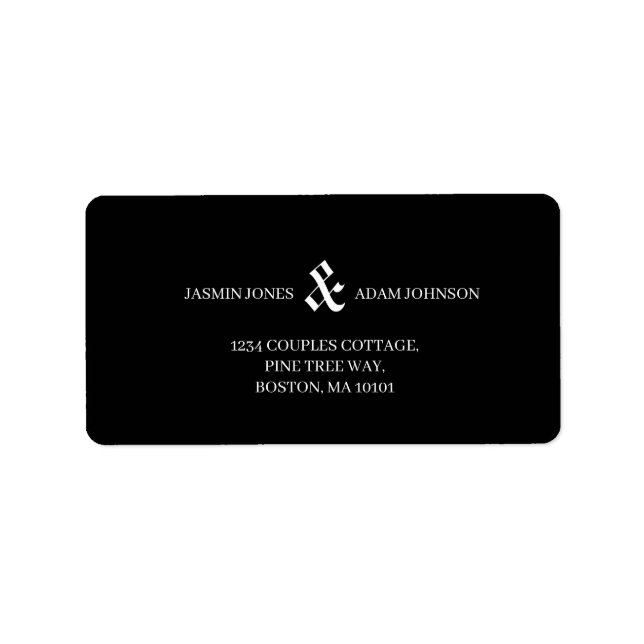 Étiquette Mode noir noir foncé du journal Mariage unique (Devant)