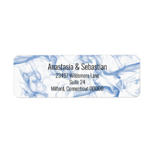 Étiquette Modèle Arrière - plan Blue Smokey Mist