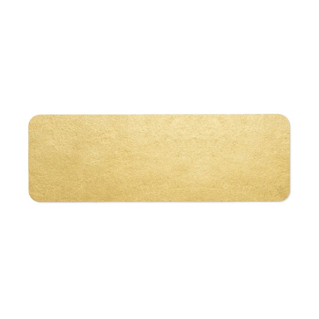 Étiquette Modèle blanc Gold Faux Foil Adresse postale (Devant)