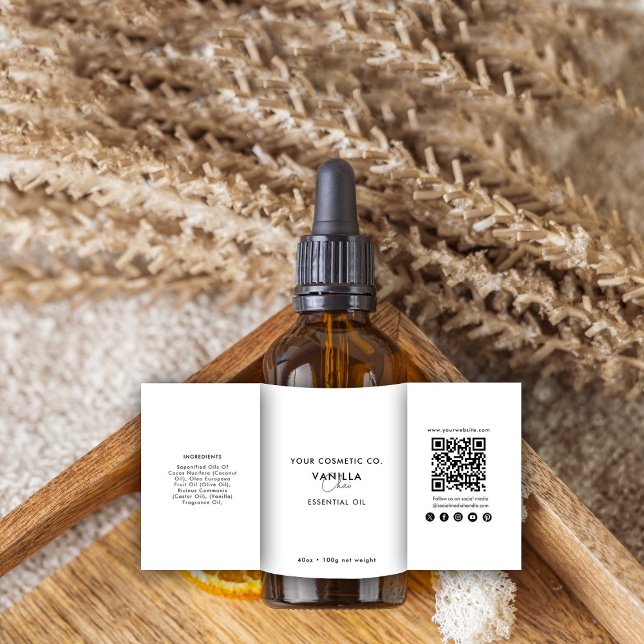 Étiquette Modèle d'autocollant de produit cosmétique pour bo (Cosmetic Product Sticker Template Skincare Bottle)