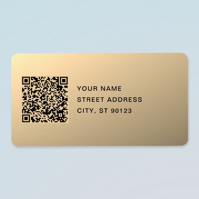 Étiquette Modèle de code QR immédiatement modifiable | Or Fa (Créateur téléchargé)
