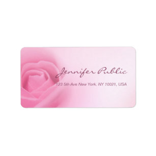 Étiquette Modèle de script moderne rose