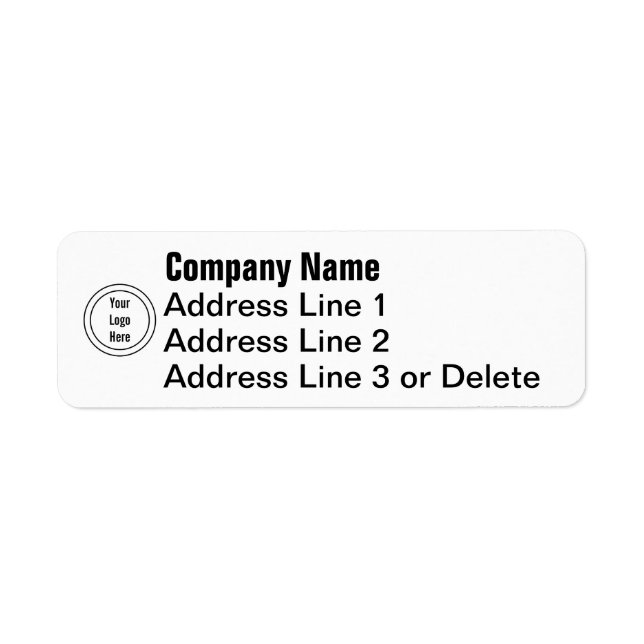Étiquette Modèle d'entreprise Votre logo ici (Devant)