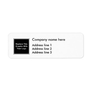 Étiquette Modèle d'étiquettes de adresse de logo d'affaire
