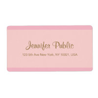 Modèle moderne élégant Pink Gold Script tendance