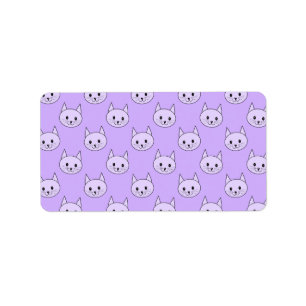 Étiquette Modèle pourpre lilas de chat