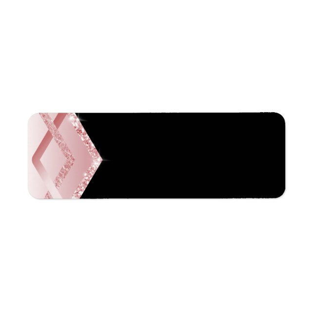 Étiquette MODÈLE Rosegold Parties scintillant Foil Look (Devant)