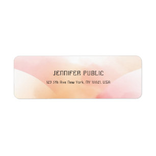 Étiquette Modern Colorful Elegant Simple Return Adresse