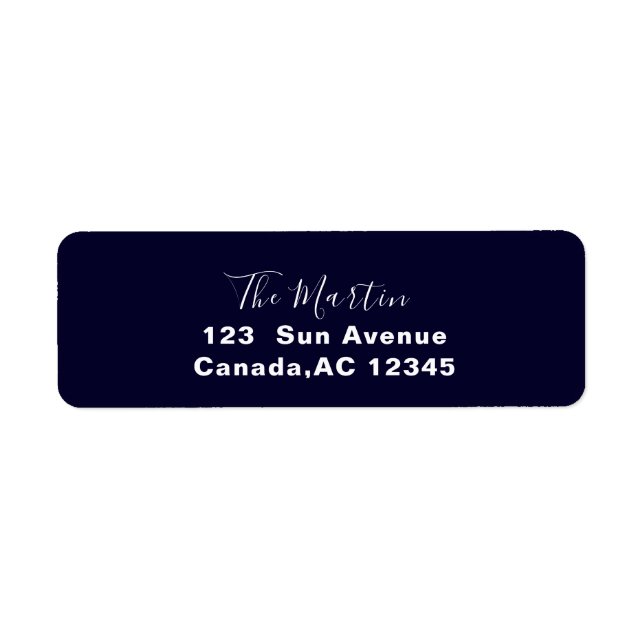 Étiquette Modern Minimal Return Address Mailing Design (Devant)