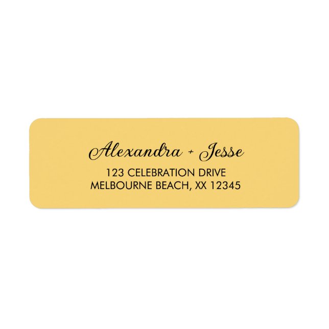 Étiquette Modern Minimal Script (Devant)