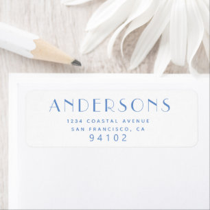 Étiquette modern minimalist script Return Address Label