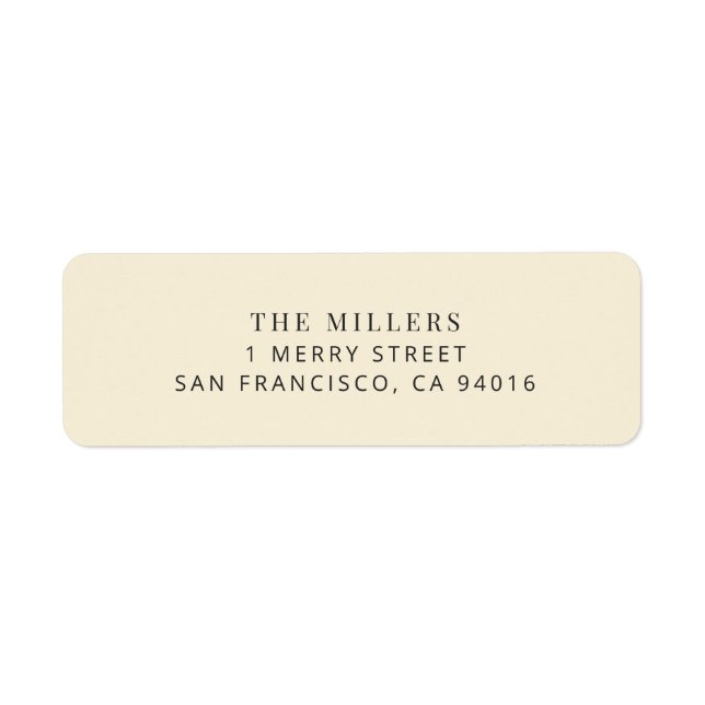Étiquette Modern Minimalist Wedding Address Label (Devant)