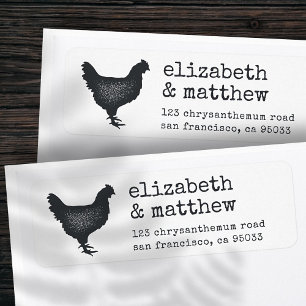 Étiquette Modern Rustic Country Farmhouse Adresse du Mariage