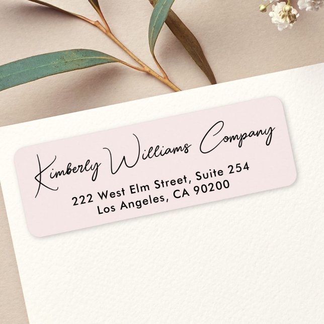 Étiquette Modern Script Professional Business Return Address (Modern Script Professional Business Return Address Label)