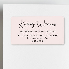Étiquette Modern Script Professional Business Return Address