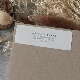 Étiquette Modern Silver Script Return Address Label