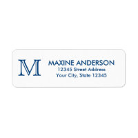 Moderne classique élégant marine bleu Monogramme i
