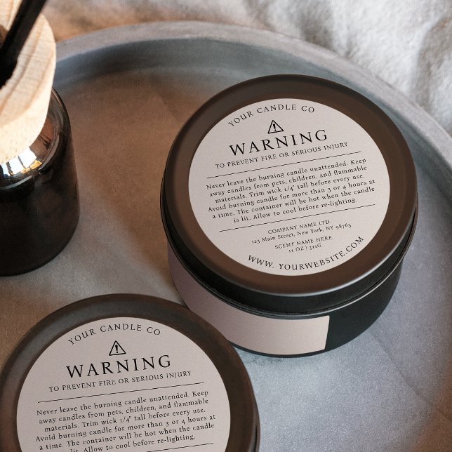 Étiquette moderne d'avertissement d'emballage de b (Créateur téléchargé)