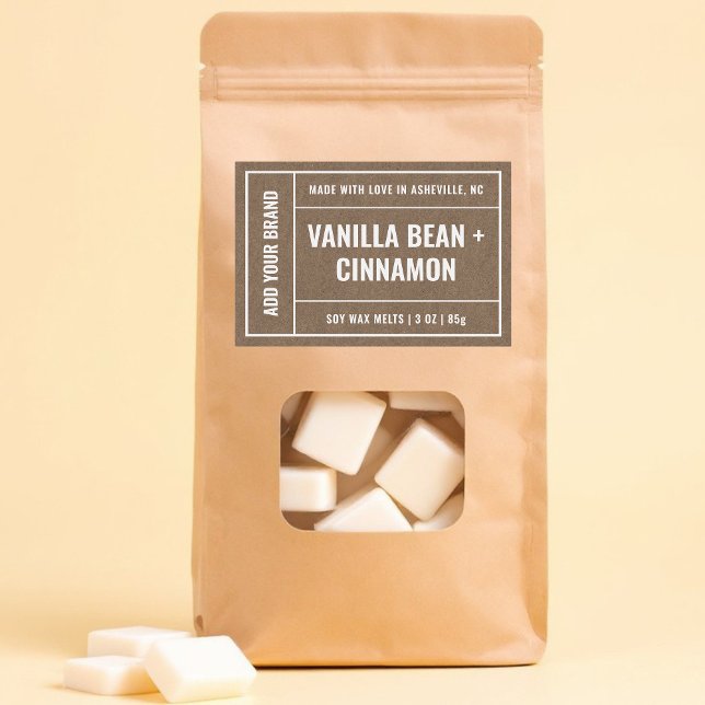 Étiquette moderne de 3 x 2 pouces Kraft papier à c (Créateur téléchargé)