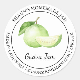 Étiquette moderne de la confiture de goyave