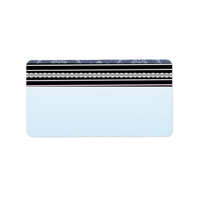 Étiquette Moderne Elegant Boîtier de coquillage damassé (Devant)