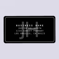 Moderne Faux Embossés Monogramme Adresse d'entrepr
