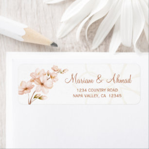 Étiquette Moderne islamique Boho Floral Nikah Adresse de ret