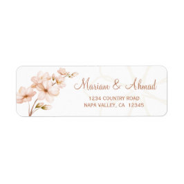 Étiquette Moderne islamique Boho Floral Nikah Adresse de ret