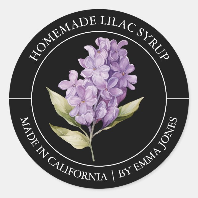 Étiquette moderne Lilac (Devant)