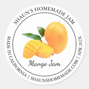 Étiquette moderne Mango Jam
