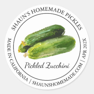 Étiquette moderne Pickling Zucchini
