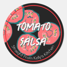 Étiquette moderne pour salsa de tomates pour entre