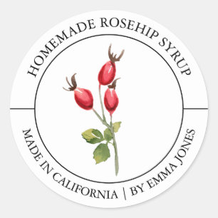 Étiquette moderne Rosehip