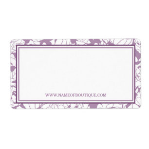 Étiquette Moderne violet Floral Girly Beauté Boutique Websit