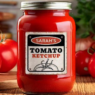 Étiquette modifiable Tomato ketchup avec signe gru