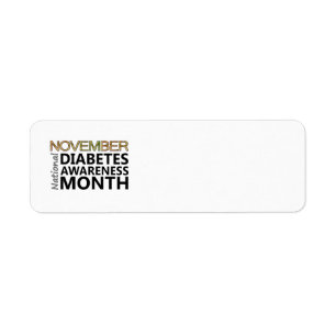 Étiquette Mois de conscience de diabète de novembre de