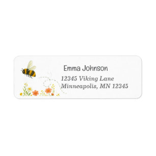 Étiquette Mommy To Bee Baby shower Adresse de retour