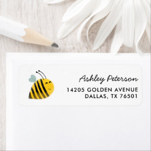 Étiquette Mommy To Bee Baby shower Adresse de retour