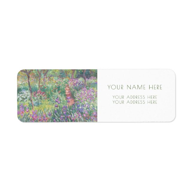 ÉTIQUETTE MONET "LE JARDIN DE L'ARTISTE" RETOUR ADRESSE ÉTIQ (Devant)