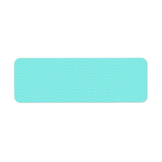 Étiquette Monnaie d'été Green Polka Coeurs de point sur Aqua