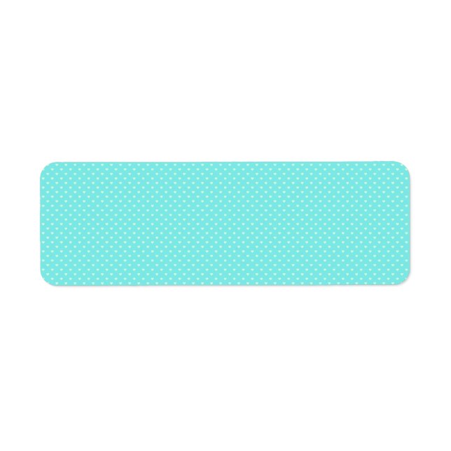Étiquette Monnaie d'été Green Polka Coeurs de point sur Aqua (Devant)