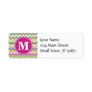 Étiquette Monogram Aztec Andes Tribal Mountains Chevron